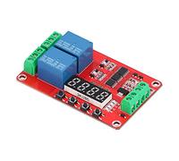Time Delay Relay Module, Multi Function 2 - Channel Self Lock Cycle Timer Board with 20 Timing Modes, Adjustable 0.1s Precision for DC 5V 12V 24V Industrial Automation (24V)