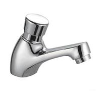 Time Delay Self Closing-Tap Push Button Single Cold Water Basin Faucet | Metering faucet, non concussive-tap, self closing basin-tap, push button faucet, polished chrome, water conservation