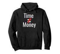 Time Does Not Equal Money Crossed Out Red Pullover Hoodie