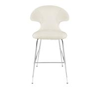 Time Flies Bar Stool Teddy White/ Chrome
