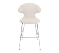 Time Flies Bar Stool White Sands/ Chrome