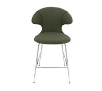 Time Flies Counter Bar Stool Racing Green/ Chrome