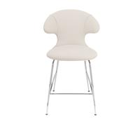Time Flies Counter Bar Stool White Sands/ Chrome