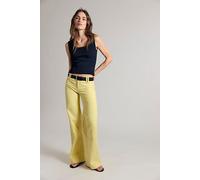 Time Flies Low-Rise Clean Solid Trousers at Free People in Mellow Yellow, Size: US 2 - female