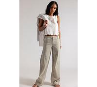 Time Flies Low-Rise Clean Trousers at Free People in Neutral Combo, Size: US 8 - female
