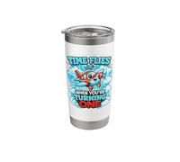 Time Flies When Having Fun 1 Flying Cute Birthday 1st Bday Stainless Steel Insulated Tumbler