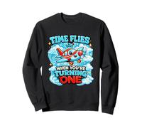 Time Flies When Having Fun 1 Flying Cute Birthday 1st Bday Sweatshirt
