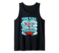 Time Flies When Having Fun 1 Flying Cute Birthday 1st Bday Tank Top