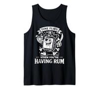 Time Flies When Your Having Rum Funny Drinking Humor Tank Top