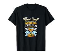 Time Flies When Youre Drinking Tequila Party Crew T-Shirt