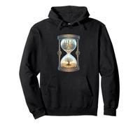 Time Flow City Hourglass Concept Illustration Pullover Hoodie