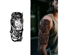 Time Flower Arm Herbal Tattoo Sticker, Semi-Permanent Non-Reflective Waterproof Lasting 2 Weeks, Fake Tattoos