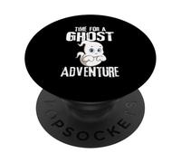 Time For A Ghost Adventure Cute Ghost Spooky Halloween PopSockets Adhesive PopGrip