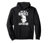 Time For A Ghost Adventure Cute Ghost Spooky Halloween Pullover Hoodie