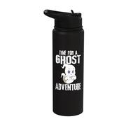 Time for A Ghost Adventure Cute Ghost Spooky Halloween Stainless Steel Insulated Water Bottle
