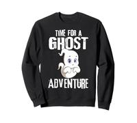 Time For A Ghost Adventure Cute Ghost Spooky Halloween Sweatshirt