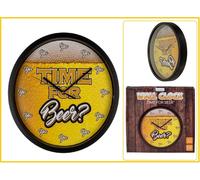 Time For Beer Gag Beer Wall Clock Round 30.5 Cm Colorful Analog