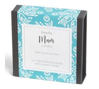 time for Mum Candles (wrap) by Cotton & Grey - 12 Pure Beeswax Twenty Minute Candles with Ceramic Holder