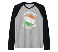 Time for Some Shenanigans Funny St Patrick’s Day Raglan Baseball Tee