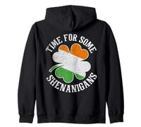 Time for Some Shenanigans Funny St Patrick’s Day Zip Hoodie