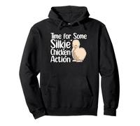 Time For Some Silkie Chicken Action Pullover Hoodie