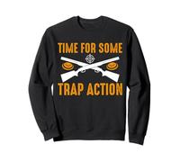 Time For Some Trap Action Trap Shooting Clay Sweatshirt