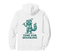 Time For Spanking Raccoon Funny Golf Animal Humor Art Pullover Hoodie