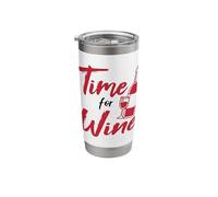 Time for Wine Alcohol Drinking Partying Drunk Night Out Stainless Steel Insulated Tumbler