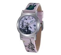 TIME FORCE HM1010 - Women's Leather Strap Watch, Pink/Grey