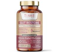 Time Health Gut Restore - 12 Strain Probiotic & Postbiotic Butyrate Generator - MicroBiomeX - Clinically Proven - Advanced Bioculture Formula - Vegan Probiotics - Made