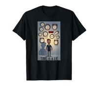 Time is A Lie Clocks Funny Stressful Deadline Relatable Art T-Shirt