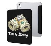 Time Is Money Cash Compatible with IPAD 10代 (10.9in) Protective Case Tablet Case Stand Cover with Pen Holder
