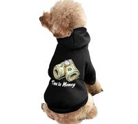 Time Is Money Cash Dog Hoodie Sweatshirt Pet Clothes Dog Pullover Sweaters Winter Jacket for Dogs Cats