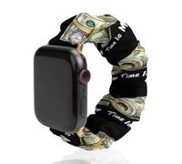 Time Is Money Cash Watch Band Compatible with Apple Watch Elastic Scrunchie Watch Strap Replacement Wristband