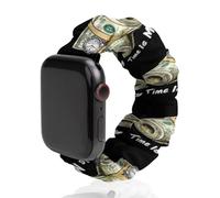 Time Is Money Cash Watch Band Compatible with Apple Watch Elastic Scrunchie Watch Strap Replacement Wristband