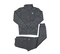 Time Is Money Men's Slim Fit Tracksuit Set - Full Zip Jacket & Joggers - 100% Polyester - Black, White, Grey - S to 5XL (UK, Alpha, L, Regular, Regular, Black)