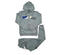 Time Is Money Men's Unique Designer Urban Trap Style Decoded Star Tracksuit, Black, Grey (UK, Alpha, L, Regular, Regular, Grey)