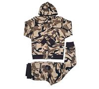 Time Is Money Men's Urban Designer Camouflage Cargo Graphic Print Tracksuit, Brown Camo (UK, Alpha, XL, Regular, Regular, Camo Brown)