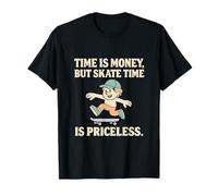 Time Is Money Skate Time Is Priceless Retro Graphic T-Shirt