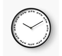 (time is now=2532) Wall Clock 12 Inch Funny Mantel & Tabletop Art Decor for Home Bedroom Office