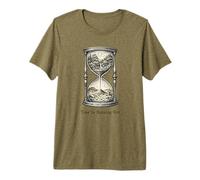 Time is Running Out Hourglass Climate Change Earth Day Premium T-Shirt