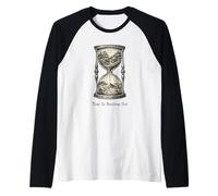Time is Running Out Hourglass Climate Change Earth Day Raglan Baseball Tee