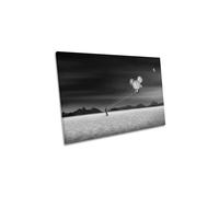 Time Keeper Clock Surrealism Canvas Wall Art Picture Print CanvasGeeks Grey W30 inch x H20 inch x D20mm