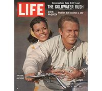 Time Life Cover Steve McQueen Motorbike Canvas Print, Multi-Colour, 40 x 50 cm