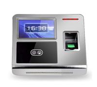 Time Machine Employee Attendance Machine Facial Fingerprint Password Sign in Salary Recorder DC 12V Facial Recognition Attendance for Office,Company