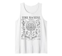 Time Machine Vintage Patent Funny Science Fiction HG Wells Tank Top