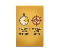 Time Management Wall Art, Focus Motivation Poster, Minimalist Print, Office Inspirational Canvas Decor Artistic Wall Mural Modern Hanging Decor Poster20x30inch(50x75cm)