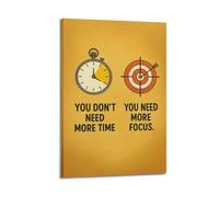 Time Management Wall Art, Focus Motivation Poster, Minimalist Print, Office Inspirational Canvas Decor Poster Decorative Painting Canvas Wall Posters And Art Picture Print Modern Family Bedroom Decor