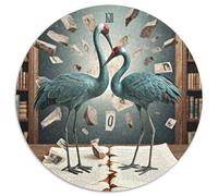 Time Mending Crane 1000 Piece Jigsaw Magic Fantasy Circular Jigsaw for Adults And Kids Modern Unique Challenge Games Scene Creative 1000pcs (67.5x67.5cm)