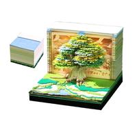 Time Parts Calendar, 2026 3D Carving Calendar, Tree House River Design, Tearing Notepad, Office Functional for Home, Training, School, Large